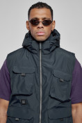 Купить Куртка - жилетка трансформер с подогревом 2 в 1 мужская зимняя темно-синего цвета 6668TS, фото 24