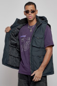 Купить Куртка - жилетка трансформер с подогревом 2 в 1 мужская зимняя темно-синего цвета 6668TS, фото 26