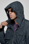 Купить Куртка - жилетка трансформер с подогревом 2 в 1 мужская зимняя темно-синего цвета 6668TS, фото 27