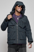 Купить Куртка - жилетка трансформер с подогревом 2 в 1 мужская зимняя темно-синего цвета 6668TS, фото 29