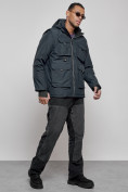 Купить Куртка - жилетка трансформер с подогревом 2 в 1 мужская зимняя темно-синего цвета 6668TS, фото 3