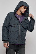 Купить Куртка - жилетка трансформер с подогревом 2 в 1 мужская зимняя темно-синего цвета 6668TS, фото 30