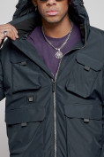 Купить Куртка - жилетка трансформер с подогревом 2 в 1 мужская зимняя темно-синего цвета 6668TS, фото 31