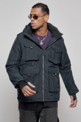 Купить Куртка - жилетка трансформер с подогревом 2 в 1 мужская зимняя темно-синего цвета 6668TS, фото 28