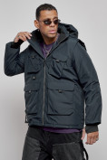 Купить Куртка - жилетка трансформер с подогревом 2 в 1 мужская зимняя темно-синего цвета 6668TS, фото 6