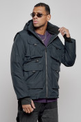 Купить Куртка - жилетка трансформер с подогревом 2 в 1 мужская зимняя темно-синего цвета 6668TS, фото 7