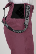 Купить Полукомбинезон брюки горнолыжные женские бордового цвета 66789Bo, фото 11