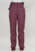 Купить Полукомбинезон брюки горнолыжные женские бордового цвета 66789Bo, фото 13