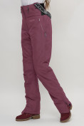 Купить Полукомбинезон брюки горнолыжные женские бордового цвета 66789Bo, фото 14
