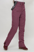 Купить Полукомбинезон брюки горнолыжные женские бордового цвета 66789Bo, фото 15