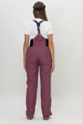 Купить Полукомбинезон брюки горнолыжные женские бордового цвета 66789Bo, фото 4