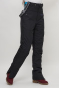 Купить Полукомбинезон брюки горнолыжные женские черного цвета 66789Ch, фото 14