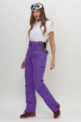 Купить Полукомбинезон брюки горнолыжные женские фиолетового цвета 66789F, фото 7