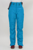 Купить Полукомбинезон брюки горнолыжные женские голубого цвета 66789Gl, фото 13