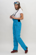 Купить Полукомбинезон брюки горнолыжные женские голубого цвета 66789Gl, фото 3