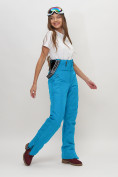 Купить Полукомбинезон брюки горнолыжные женские голубого цвета 66789Gl, фото 8