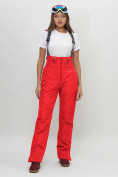 Купить Полукомбинезон брюки горнолыжные женские красного цвета 66789Kr