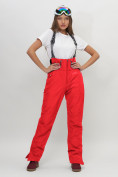 Купить Полукомбинезон брюки горнолыжные женские красного цвета 66789Kr, фото 2