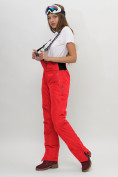 Купить Полукомбинезон брюки горнолыжные женские красного цвета 66789Kr, фото 3