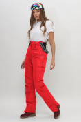 Купить Полукомбинезон брюки горнолыжные женские красного цвета 66789Kr, фото 7