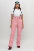 Купить Полукомбинезон брюки горнолыжные женские розового цвета 66789R