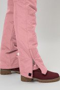 Купить Полукомбинезон брюки горнолыжные женские розового цвета 66789R, фото 12
