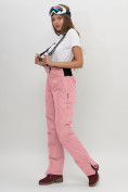Купить Полукомбинезон брюки горнолыжные женские розового цвета 66789R, фото 3