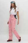 Купить Полукомбинезон брюки горнолыжные женские розового цвета 66789R, фото 7