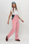 Купить Полукомбинезон брюки горнолыжные женские розового цвета 66789R, фото 8