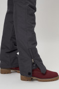 Купить Полукомбинезон брюки горнолыжные женские темно-серого цвета 66789TC, фото 12