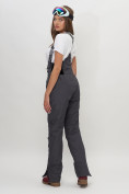 Купить Полукомбинезон брюки горнолыжные женские темно-серого цвета 66789TC, фото 5