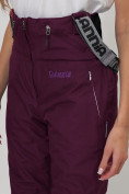 Купить Полукомбинезон брюки горнолыжные женские темно-фиолетового цвета 66789TF, фото 10