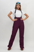 Купить Полукомбинезон брюки горнолыжные женские темно-фиолетового цвета 66789TF, фото 2