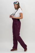 Купить Полукомбинезон брюки горнолыжные женские темно-фиолетового цвета 66789TF, фото 3