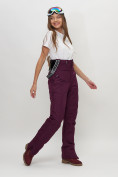 Купить Полукомбинезон брюки горнолыжные женские темно-фиолетового цвета 66789TF, фото 8