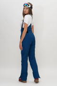 Купить Полукомбинезон брюки горнолыжные женские темно-синего цвета 66789TS, фото 5