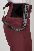 Купить Полукомбинезон брюки горнолыжные женские темно-бордового цвета 66789Tb, фото 11