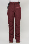 Купить Полукомбинезон брюки горнолыжные женские темно-бордового цвета 66789Tb, фото 13