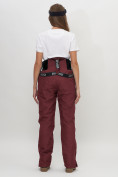 Купить Полукомбинезон брюки горнолыжные женские темно-бордового цвета 66789Tb, фото 9