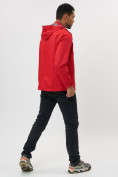 Купить Ветровка спортивная с капюшоном мужская красного цвета 671Kr, фото 10