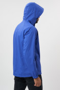 Купить Ветровка спортивная с капюшоном мужская синего цвета 671S, фото 16