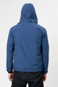 Купить Ветровка спортивная с капюшоном мужская синего цвета 684S, фото 10
