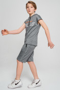Купить Спортивный костюм летний для мальчика светло-серого цвета 70002SS, фото 2