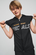 Купить Спортивный костюм летний для мальчика темно-серого цвета 70002TC, фото 6