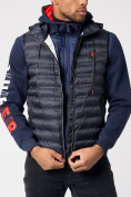 Купить Куртка 2 в 1 мужская толстовка и жилетка темно-синего цвета 70131-1TS, фото 2