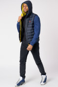 Купить Куртка 2 в 1 мужская толстовка и жилетка синего цвета 70131S, фото 2