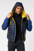 Купить Куртка 2 в 1 мужская толстовка и жилетка синего цвета 70131S, фото 3