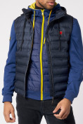 Купить Куртка 2 в 1 мужская толстовка и жилетка синего цвета 70131S, фото 6