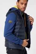 Купить Куртка 2 в 1 мужская толстовка и жилетка синего цвета 70131S, фото 8