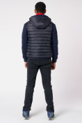 Купить Куртка 2 в 1 мужская толстовка и жилетка темно-синего цвета 70131TS, фото 6